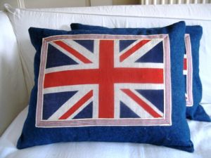 Inspired by the British Empire - decor - myLusciousLife.com - flag-cushion.jpg